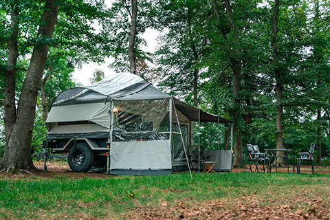 Tentprimeurs tent in bos