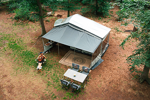 Tentprimeurs tent in bos