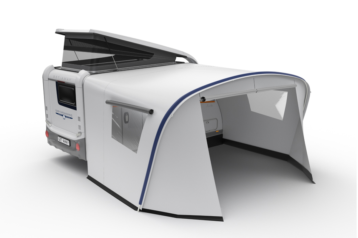 Easy Caravanning GetAway CS met hefdak en voortent