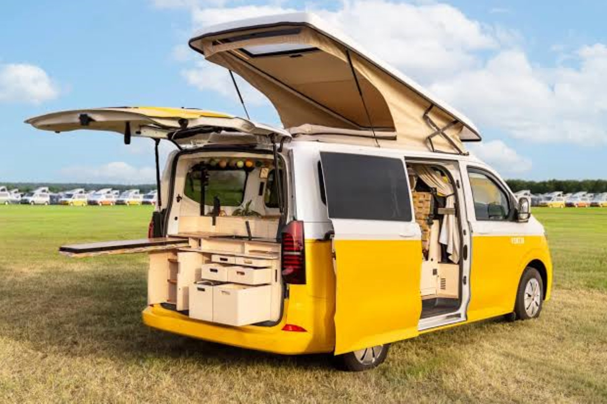 Ventje T7 campervan met hefdak en geopende achterklep
